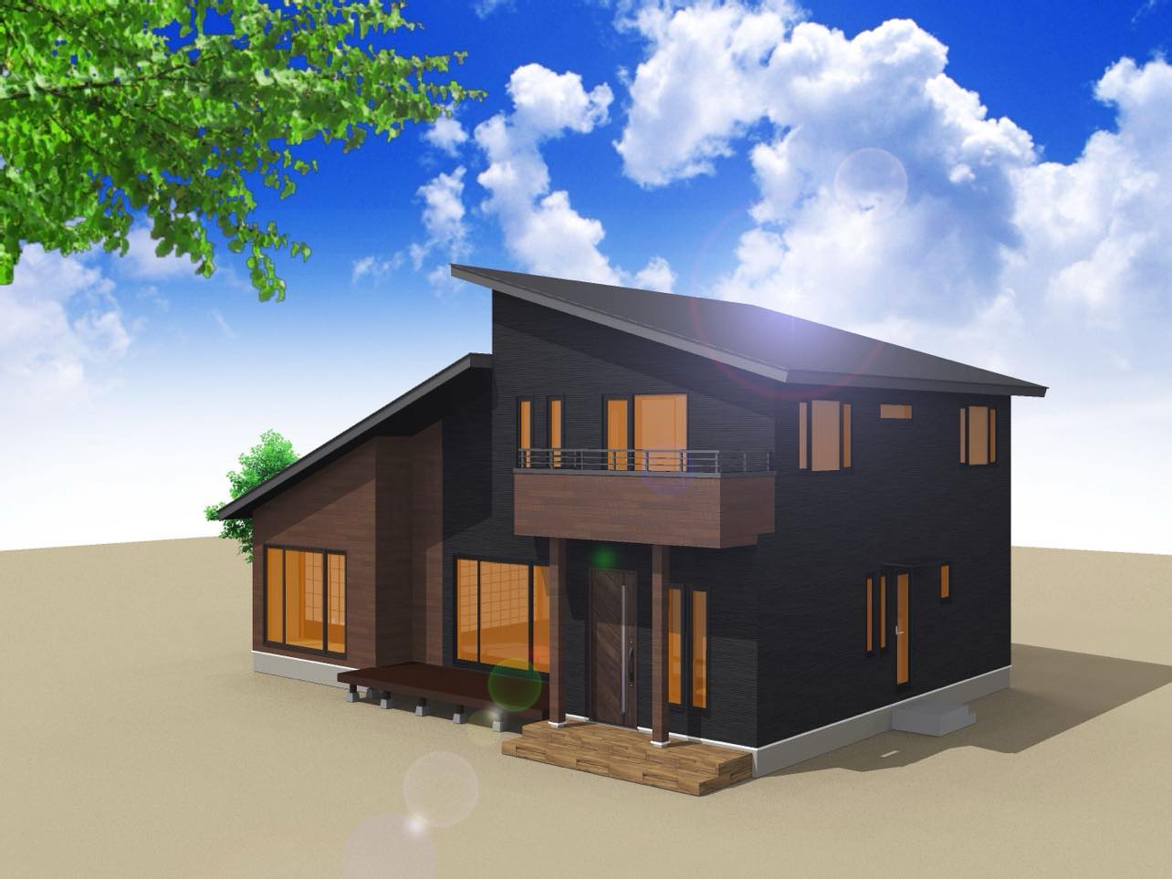 柴田建設の2階建 一棟涼暖